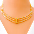 Shimmering Two-Tone 22k Gold Necklace Set