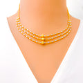 Shimmering Two-Tone 22k Gold Necklace Set