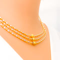 Shimmering Two-Tone 22k Gold Necklace Set