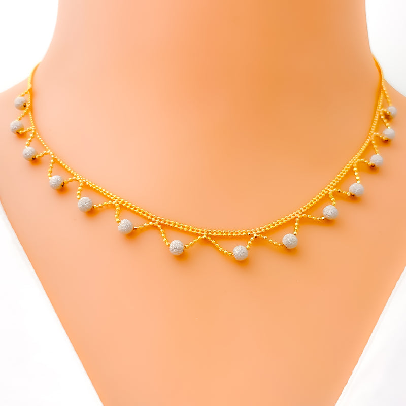 Palatial Laced Orb 22k Gold Necklace Set