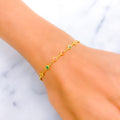 Trendy Distinct 22k Gold CZ Bracelet