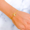 Vibrant Charming 22k Gold CZ Bracelet