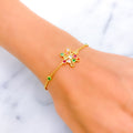 Vibrant Charming 22k Gold CZ Bracelet