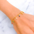 Petite Blush 22k Gold CZ Bracelet