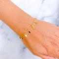 Stylish Grandiose 22k Gold CZ Bracelet