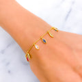 Stylish Grandiose 22k Gold CZ Bracelet