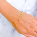 Accented Shimmering 22k Gold CZ Bracelet