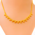 Dainty Dazzling Beadwork 22k Gold Necklace Set