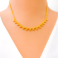 Dainty Dazzling Beadwork 22k Gold Necklace Set