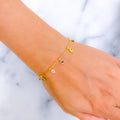 Bold Geometric 22k Gold CZ Bracelet