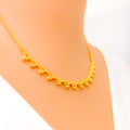 Dainty Dazzling Beadwork 22k Gold Necklace Set