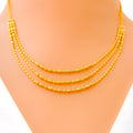 Delightful Fine Beaded 22k Gold Necklace Set