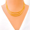 Delightful Fine Beaded 22k Gold Necklace Set