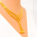 Iconic Checkered Chain 22k Gold Necklace Set