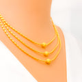 Radiant Round Orb 22k Gold Necklace Set