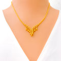 Subtle Glamorous 22k Gold Beaded Necklace Set