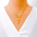 flower-fashionable-22k-gold-necklace-set