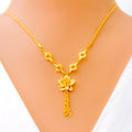 flower-fashionable-22k-gold-necklace-set