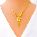 flower-fashionable-22k-gold-necklace-set