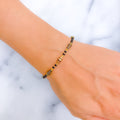 attractive-smart-22k-gold-black-bead-bracelet