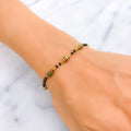 attractive-smart-22k-gold-black-bead-bracelet