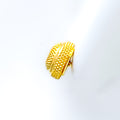 Smart Striped 22k Gold Top Earrings 