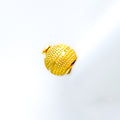 Shimmering Orb 22k Gold Top Earrings 