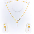 flower-fashionable-22k-gold-necklace-set