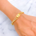 dazzling-glowing-22k-gold-cz-bangle-bracelet