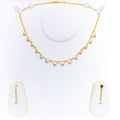 Shimmering Two-Tone 22k Gold Necklace Set 