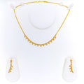 Attractive Intricate Beadwork 22k Gold Necklace Set 