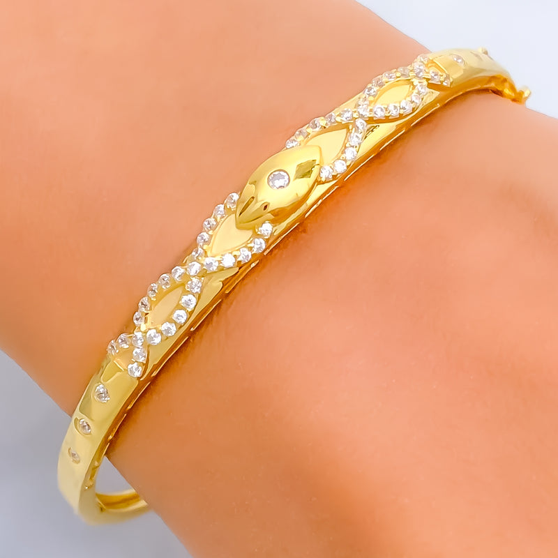 opulent-modern-22k-gold-cz-bangle-bracelet