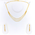 Delightful Fine Beaded 22k Gold Necklace Set 