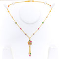 radiant-dangling-22k-gold-cz-mosaic-necklace