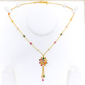 lovely-blooming-22k-gold-cz-mosaic-necklace