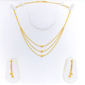 Radiant Round Orb 22k Gold Necklace Set 