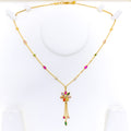 charming-luscious-22k-gold-cz-mosaic-necklace