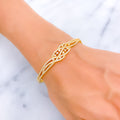 ornate-shimmering-22k-gold-cz-bangle-bracelet