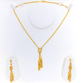 Stunning Love Knot 22k Gold Necklace Set 