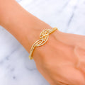 ethereal-decorative-22k-gold-cz-bangle-bracelet