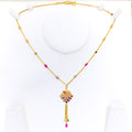 lustrous-artistic-22k-gold-cz-mosaic-necklace