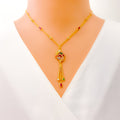 glossy-colorful-22k-gold-cz-mosaic-necklace