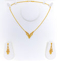 Subtle Glamorous 22k Gold Beaded Necklace Set 