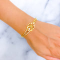 fashionable-detailed-22k-gold-cz-bangle-bracelet