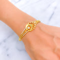 fashionable-detailed-22k-gold-cz-bangle-bracelet