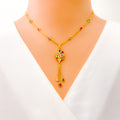 radiant-dangling-22k-gold-cz-mosaic-necklace