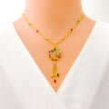 lovely-blooming-22k-gold-cz-mosaic-necklace