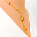 shimmering-flower-22k-gold-cz-mosaic-necklace