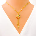 charming-luscious-22k-gold-cz-mosaic-necklace