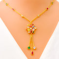 palatial-ornate-22k-gold-cz-mosaic-necklace